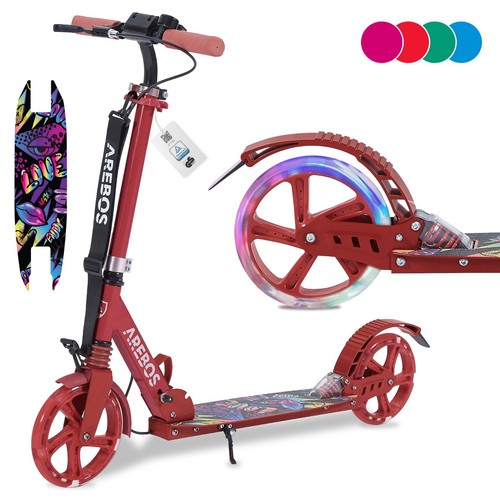 Arebos trottinette pliable led - pliable,